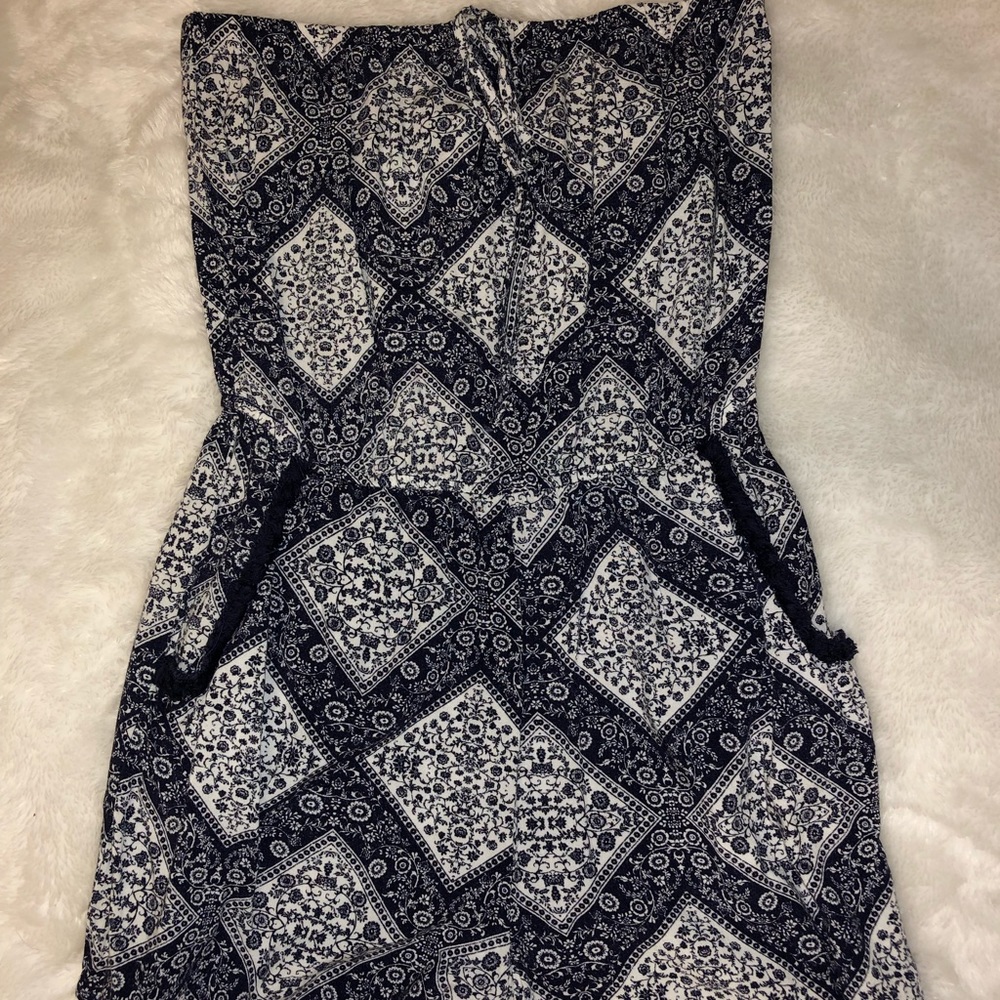 Strapless romper